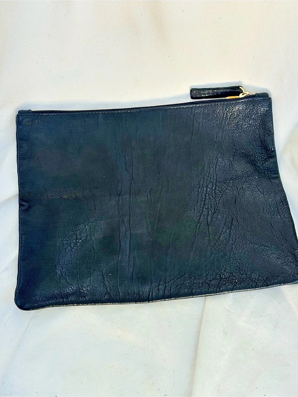 Clare v Black Leather Clutch